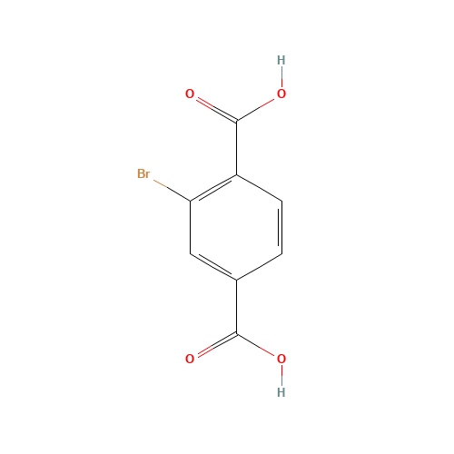 2-Bromoterephthalic acid (CAS: 586-35-6) - Chemical Structure and Molecular Formula 