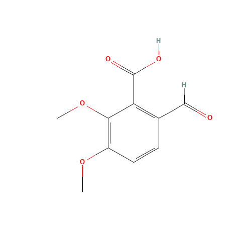 6-Formyl-2,3-dimethoxybenzoic acid (CAS: 519-05-1) - Chemical Structure and Molecular Formula 