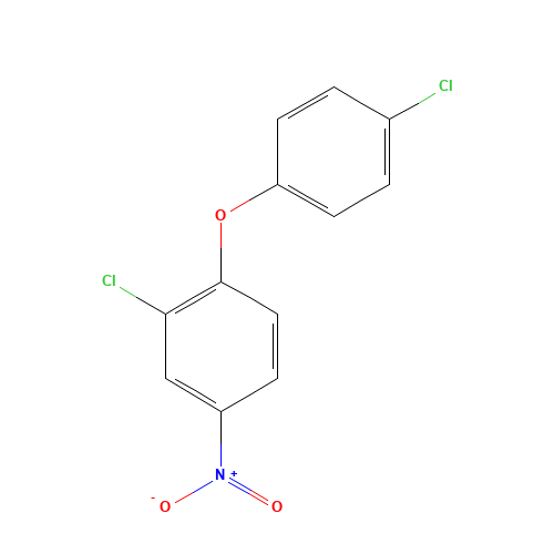 2,4'-DICHLORO-4-NITRODIPHENYL ETHER (CAS: 22544-07-6) - Chemical Structure and Molecular Formula 