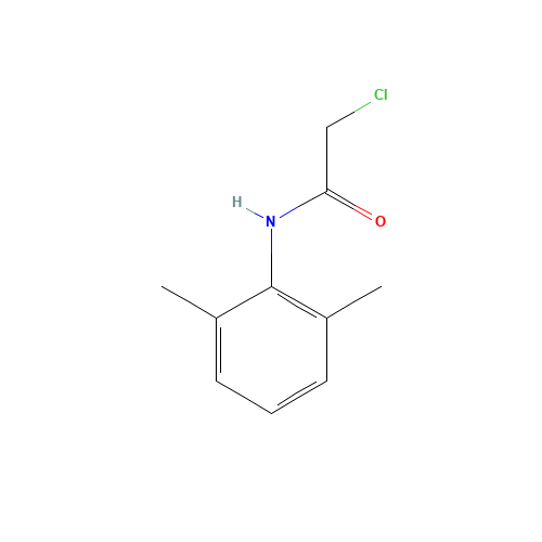 2-Chloro-N-(2,6-dimethylphenyl)acetamide (CAS: 1131-01-7) - Chemical Structure and Molecular Formula 