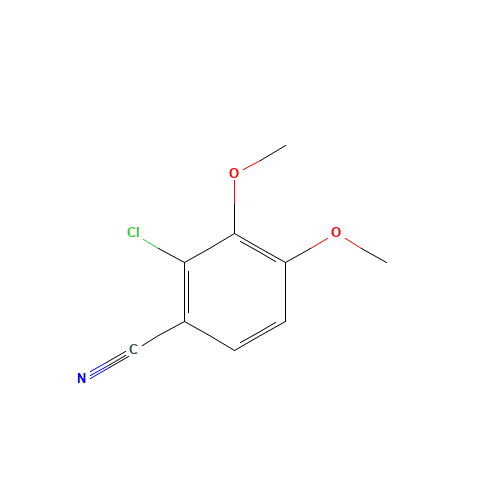 2-CHLORO-3,4-DIMETHOXYBENZONITRILE (CAS: 119413-61-5) - Chemical Structure and Molecular Formula 