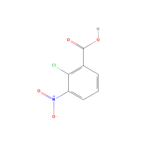 2-Chloro-3-nitrobenzoic acid (CAS: 3970-35-2) - Chemical Structure and Molecular Formula 