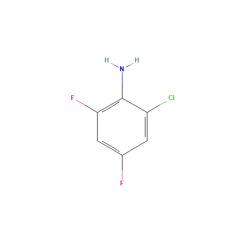 2-CHLORO-4,6-DIFLUOROANILINE (CAS: 36556-56-6) - Chemical Structure and Molecular Formula 