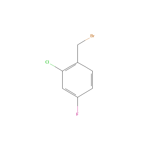 2-Chloro-4-fluorobenzyl bromide (CAS: 45767-66-6) - Chemical Structure and Molecular Formula 