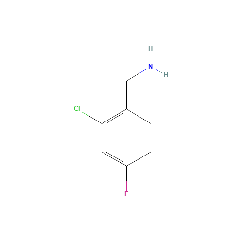 2-CHLORO-4-FLUOROBENZYLAMINE (CAS: 15205-11-5) - Chemical Structure and Molecular Formula 