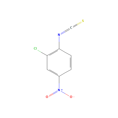 2-CHLORO-4-NITROPHENYL ISOTHIOCYANATE (CAS: 23165-64-2) - Chemical Structure and Molecular Formula 