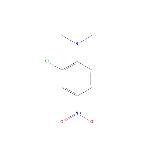 2-CHLORO-N,N-DIMETHYL-4-NITROANILINE (CAS: 6213-19-0) - Chemical Structure and Molecular Formula 