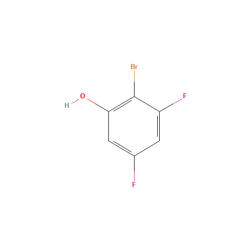 2-BROMO-3,5-DIFLUOROPHENOL (CAS: 325486-43-9) - Chemical Structure and Molecular Formula 