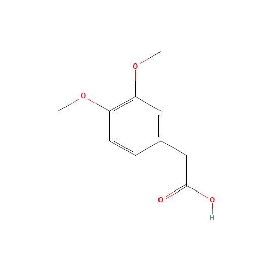 (3,4-Dimethoxyphenyl)acetic acid (CAS: 93-40-3) - Chemical Structure and Molecular Formula 