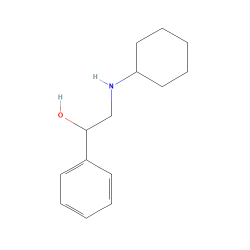 2-CYCLOHEXYLAMINO-1-PHENYLETHANOL (CAS: 6589-48-6) - Chemical Structure and Molecular Formula 