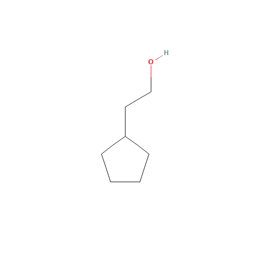 2-CYCLOPENTYLETHANOL (CAS: 766-00-7) - Chemical Structure and Molecular Formula 