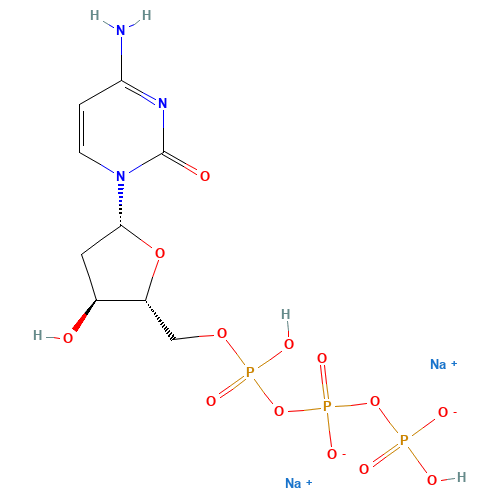 2'-Deoxycytidine-5'-triphosphoric acid disodium salt (CAS: 102783-51-7) - Chemical Structure and Molecular Formula 