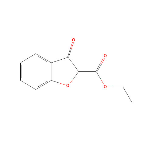 2-ETHOXYCARBONYL-3-COUMARANONE (CAS: 13099-95-1) - Chemical Structure and Molecular Formula 