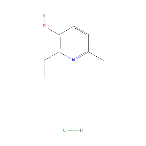 2-ETHYL-6-METHYL-3-HYDROXYPYRIDINE HYDROCHLORIDE (CAS: 13258-59-8) - Chemical Structure and Molecular Formula 