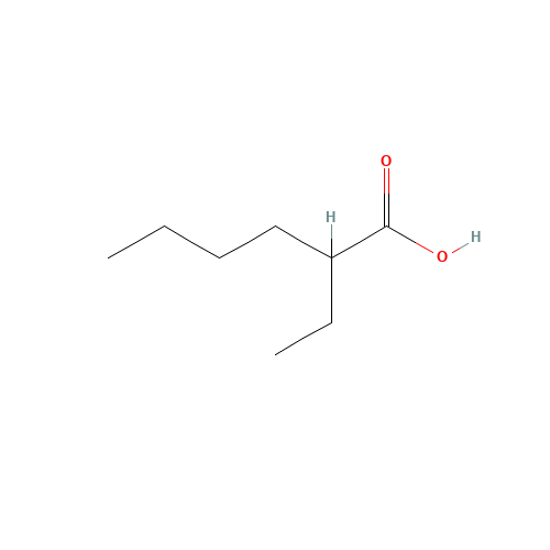 2-Ethylhexanoic acid (CAS: 149-57-5) - Chemical Structure and Molecular Formula 