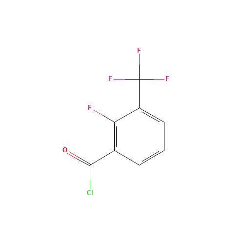2-FLUORO-3-(TRIFLUOROMETHYL)BENZOYL CHLORIDE (CAS: 208173-19-7) - Chemical Structure and Molecular Formula 