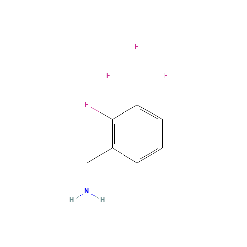 2-FLUORO-3-(TRIFLUOROMETHYL)BENZYLAMINE (CAS: 239135-49-0) - Chemical Structure and Molecular Formula 