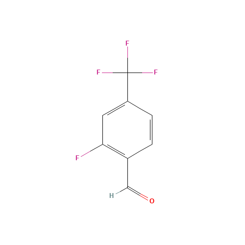 2-FLUORO-4-(TRIFLUOROMETHYL)BENZALDEHYDE (CAS: 89763-93-9) - Chemical Structure and Molecular Formula 