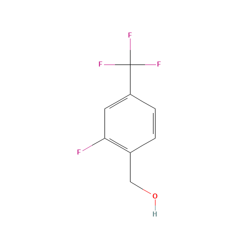 2-FLUORO-4-(TRIFLUOROMETHYL)BENZYL ALCOHOL (CAS: 197239-49-9) - Chemical Structure and Molecular Formula 