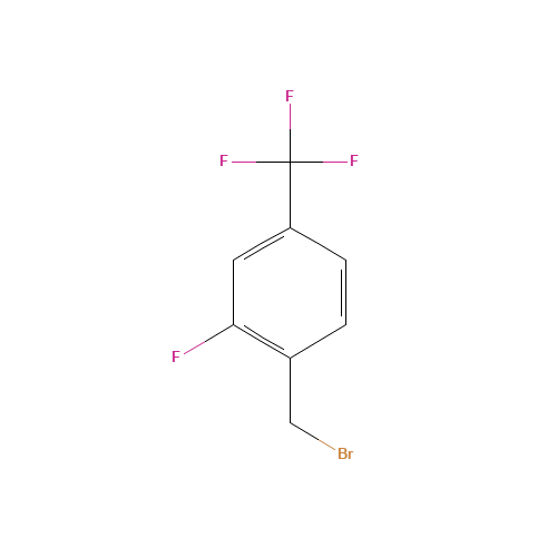 2-FLUORO-4-(TRIFLUOROMETHYL)BENZYL BROMIDE (CAS: 239087-07-1) - Chemical Structure and Molecular Formula 