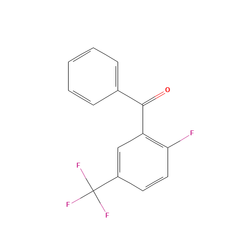 2-FLUORO-5-(TRIFLUOROMETHYL)BENZOPHENONE (CAS: 199292-40-5) - Chemical Structure and Molecular Formula 