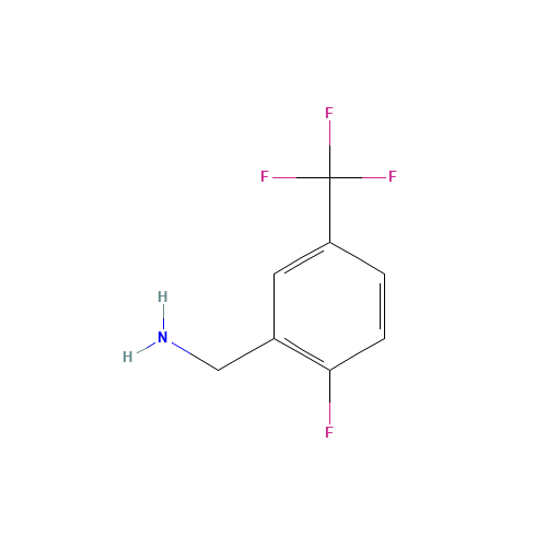 2-FLUORO-5-(TRIFLUOROMETHYL)BENZYLAMINE (CAS: 199296-61-2) - Chemical Structure and Molecular Formula 