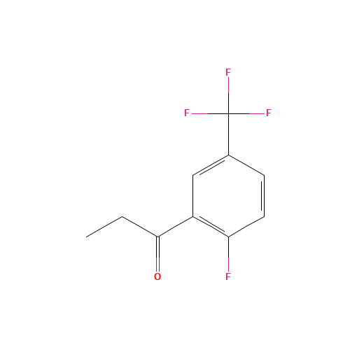 2'-FLUORO-5'-(TRIFLUOROMETHYL)PROPIOPHENONE (CAS: 207974-18-3) - Chemical Structure and Molecular Formula 