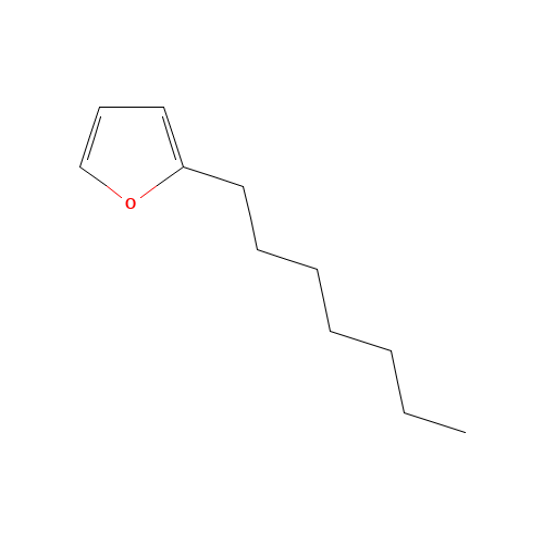 2-N-HEPTYLFURAN (CAS: 3777-71-7) - Chemical Structure and Molecular Formula 