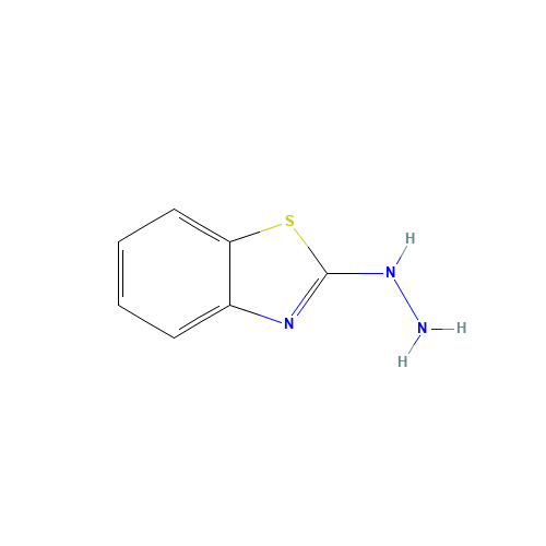 2-HYDRAZINOBENZOTHIAZOLE (CAS: 615-21-4) - Chemical Structure and Molecular Formula 