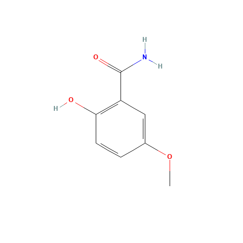 5-METHOXYSALICYLAMIDE (CAS: 28534-37-4) - Chemical Structure and Molecular Formula 