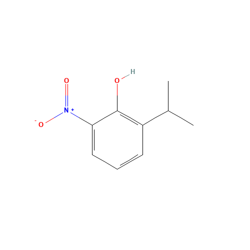 2-ISOPROPYL-6-NITROPHENOL (CAS: 7545-71-3) - Chemical Structure and Molecular Formula 