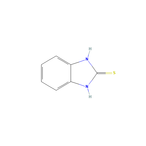 2-Mercaptobenzimidazole (CAS: 583-39-1) - Chemical Structure and Molecular Formula 