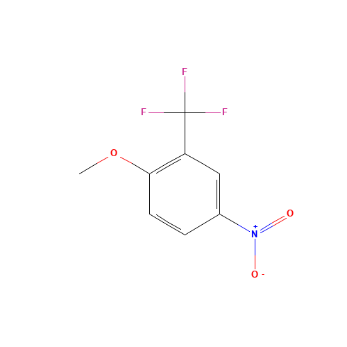 2-METHOXY-5-NITROBENZOTRIFLUORIDE (CAS: 654-76-2) - Chemical Structure and Molecular Formula 