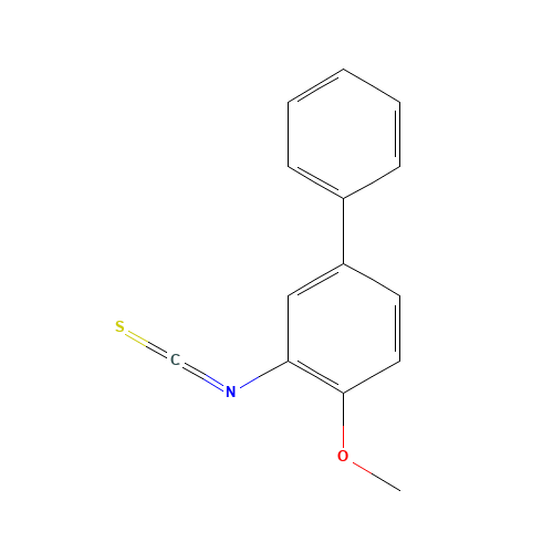 (2-METHOXY-5-PHENYL)PHENYL ISOTHIOCYANATE (CAS: 206761-68-4) - Chemical Structure and Molecular Formula 