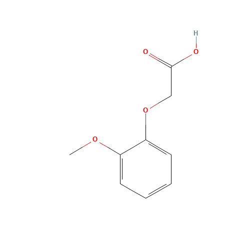 2-METHOXYPHENOXYACETIC ACID (CAS: 1878-85-9) - Chemical Structure and Molecular Formula 