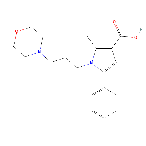 2-METHYL-1-(3-MORPHOLINOPROPYL)-5-PHENYL-1H-PYRROLE-3-CARBOXYLIC ACID (CAS: 306936-20-9) - Related Chemical Product