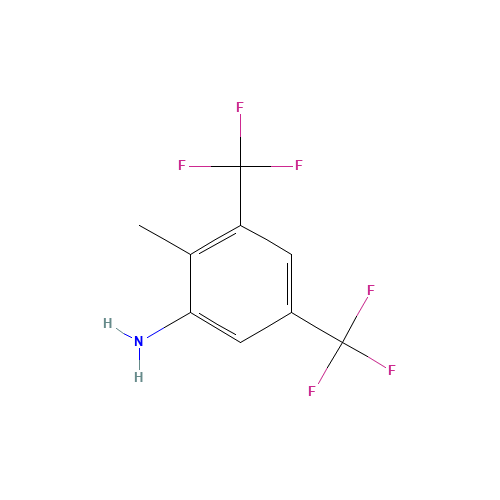 2-METHYL-3,5-DI(TRIFLUOROMETHYL)ANILINE (CAS: 243128-44-1) - Chemical Structure and Molecular Formula 
