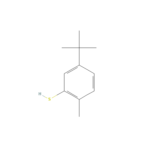 5-TERT-BUTYL-2-METHYLTHIOPHENOL (CAS: 7340-90-1) - Chemical Structure and Molecular Formula 