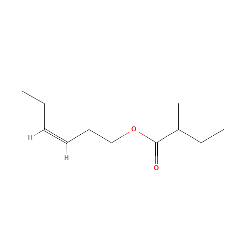 cis-3-Hexenyl 2-methylbutanoate (CAS: 53398-85-9) - Chemical Structure and Molecular Formula 