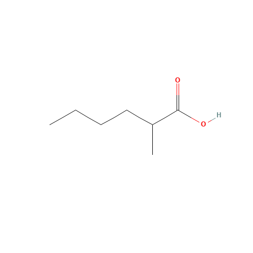 2-Methylhexanoic acid (CAS: 4536-23-6) - Chemical Structure and Molecular Formula 