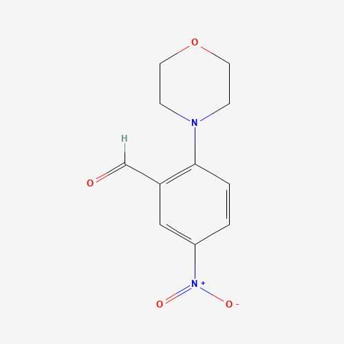 2-MORPHOLINO-5-NITROBENZALDEHYDE chemical structure 2-MORPHOLINO-5-NITROBENZALDEHYDE (CAS: 30742-62-2) - Chemical Structure and Molecular Formula
