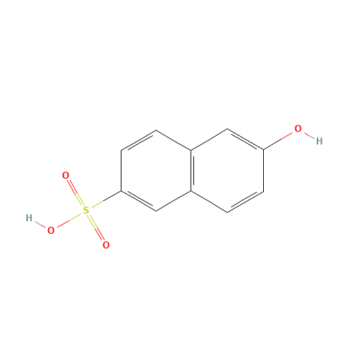 6-Hydroxynaphthalene-2-sulphonic acid (CAS: 93-01-6) - Chemical Structure and Molecular Formula 
