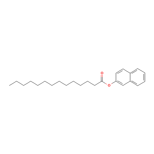 2-NAPHTHYL MYRISTATE (CAS: 7262-80-8) - Chemical Structure and Molecular Formula 