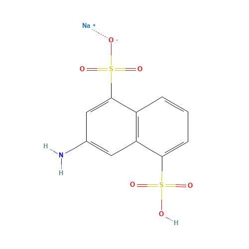3-AMINO-1,5-NAPHTHALENEDISULFONIC ACID MONOSODIUM SALT (CAS: 4681-22-5) - Chemical Structure and Molecular Formula 