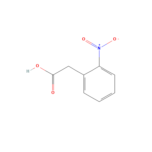 2-Nitrophenylacetic acid (CAS: 3740-52-1) - Chemical Structure and Molecular Formula 
