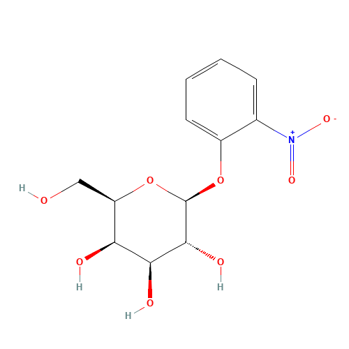2-Nitrophenyl-beta-D-galactopyranoside (CAS: 369-07-3) - Chemical Structure and Molecular Formula 