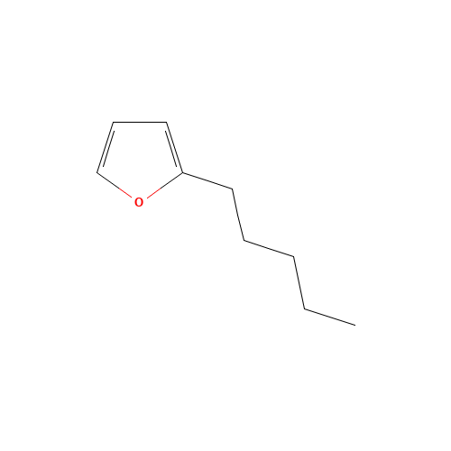 2-Pentylfuran (CAS: 3777-69-3) - Chemical Structure and Molecular Formula 