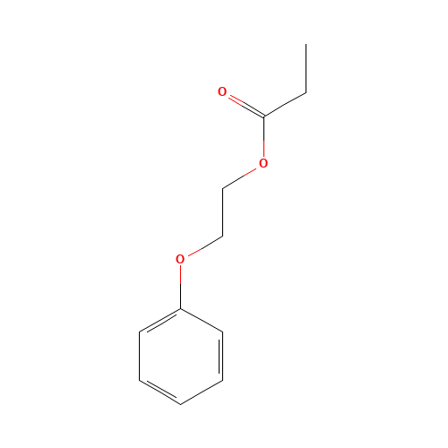 PHENOXYETHYL PROPIONATE (CAS: 23495-12-7) - Chemical Structure and Molecular Formula 