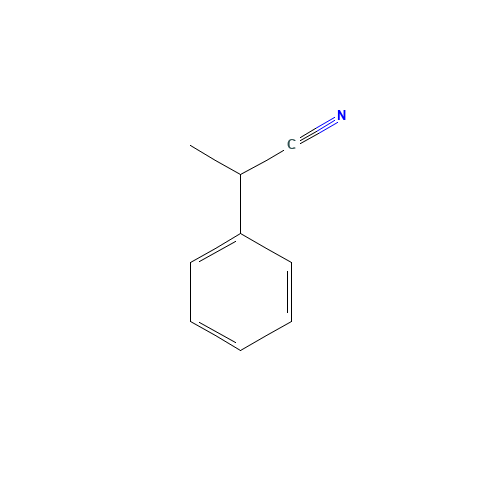 ALPHA-METHYLPHENYLACETONITRILE (CAS: 1823-91-2) - Chemical Structure and Molecular Formula 