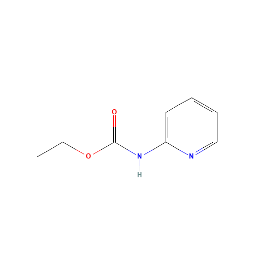 2-Pyridinylcarbamicacidethylester (CAS: 5255-67-4) - Chemical Structure and Molecular Formula 